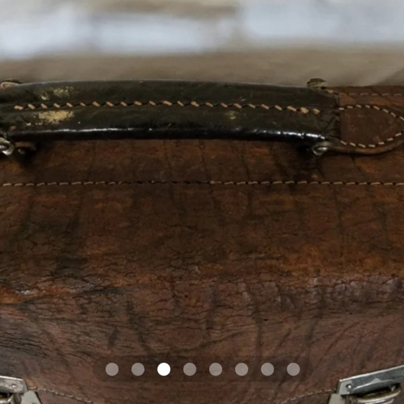 Vintage BEAUTIFUL Bison leather briefcase. - Picture 6 of 11